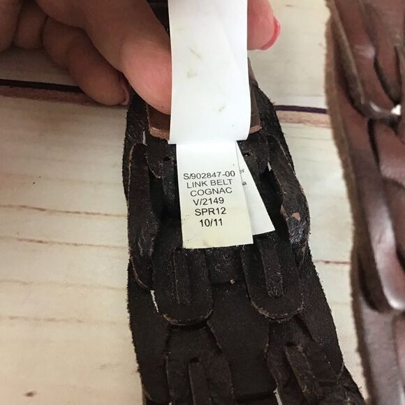 Gap Leather Woven Link Belt in Cognac - Picture 5 of 7